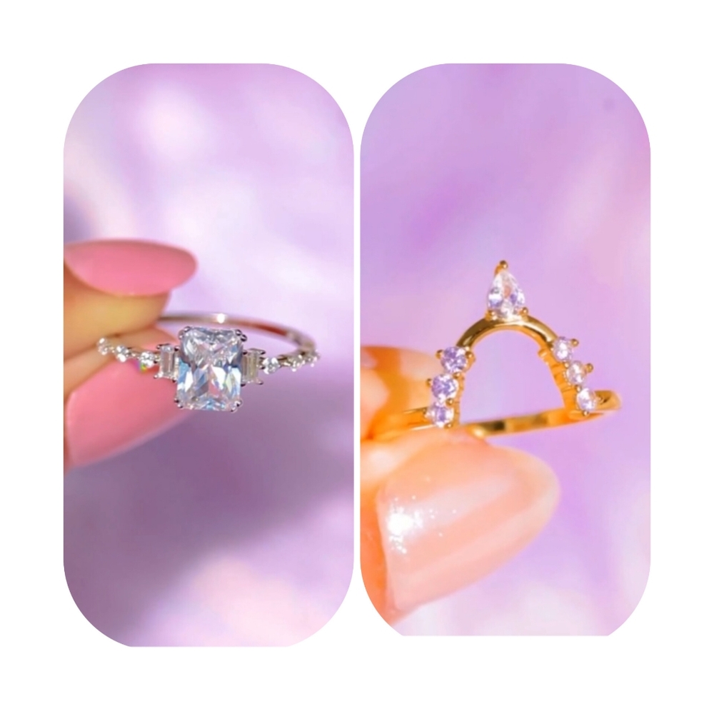 NWT • Oomiay Elite & Chateau Stacking Ring Set (Size 4)